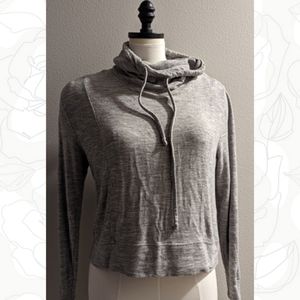 Athleta Gray Cowl Neck Sweatshirt